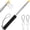 8.2 FT, Black, variant on RVKXHD Portable Handheld Flag Pole 6.56Ft/2M, Stainless Steel Telescoping Extendable Flagpole with 4 Pcs Clips, Tour Guide Carrying, Parade, Camping, Garden and Outdoor Display Use