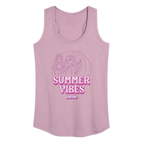 Barbie - Summer Vibes - Outline Background - Women's Racerback Tank Top