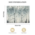 thumbnail image 3 of JEUXUS  Teal Wall Art 100% Landscape Forest on Canvas Original Framed Artwork Gold Bird Birch Tree Artwork White Birch at Night for Living Room Bedroom Office Decor, 3 of 6