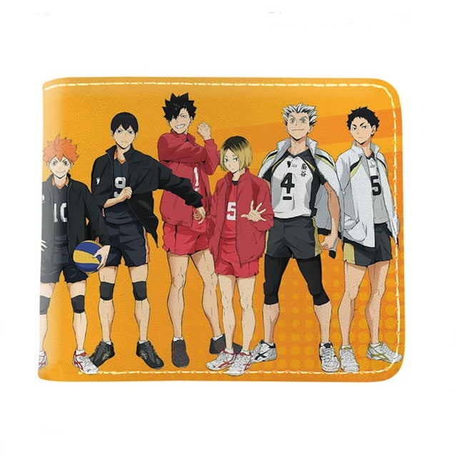 Cartera corta plegable Wallet Anime Haikyuu de piel