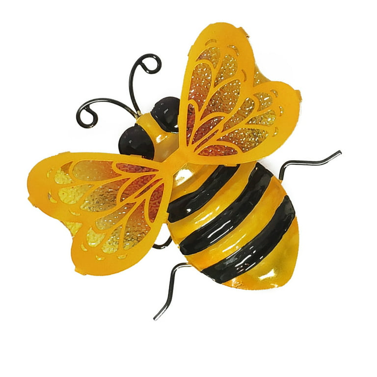 4 PCS Metal Bumble Bee Decor American Country Decorative Hanging