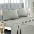 thumbnail image 2 of Bed-in-a-Bag 9-pieces Valda Green Comforter and Sheet Set Cal King Size Gray Bed in Bag, 2 of 9