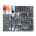 thumbnail image 1 of Juego De Placas De Sello De Uñas De Halloween Telarañas De Acero Inoxidable Calabazas Murciélagos Cabeza Hueso Plantillas De Sellos De Imagen Impresión Diy Decoración De Uñas De Halloween 6 Unids Vogacara CE007862-02, 1 of 2