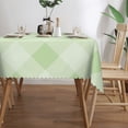 thumbnail image 3 of YFYANG Rectangular Polyester Table Cloth Green Watercolor Plaid Table Cover for Indoor Outdoor Kitchen Restaurant Table Decoration Tablecloths，54" X 72", 3 of 9
