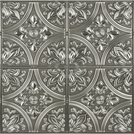 InHome Chelsea Silver Peel & Stick Tin Tiles
