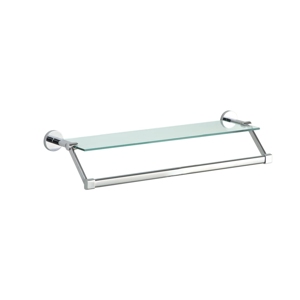 Neu Home Hanging Glass Shelf with Towel Bar