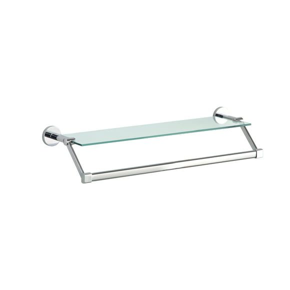 Organize It All Hanging Glass Shelf with Towel Bar