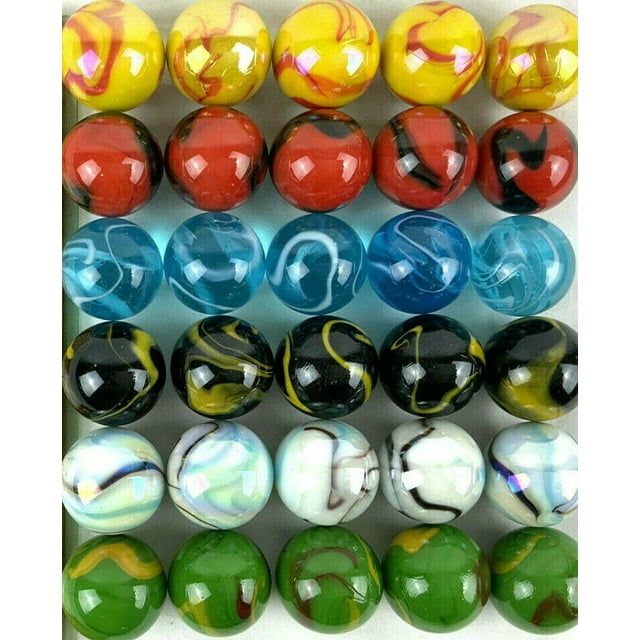 Large 30 Deluxe 1" (25mm) Replacement Aggravation Wahoo Dirty Marbles