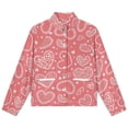 thumbnail image 4 of Jackets for Women Winter Coat Jackets Flannel Stand Collar Jacket(Valentine's Day Heart,Size:S-4XL), 4 of 7