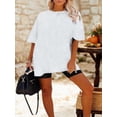 thumbnail image 5 of Womens Oversized T Shirts Loose Fit Crewneck Short Sleeve Tee Summer Tops for Women, 5 of 5