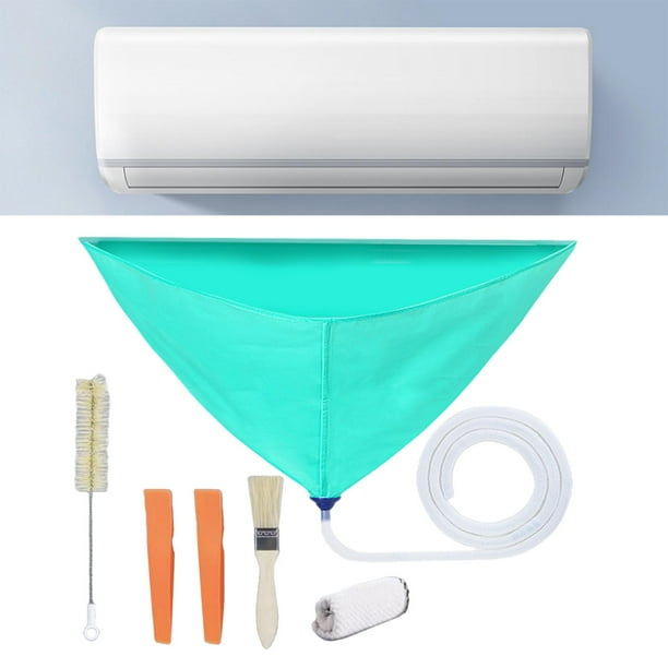 Cubierta de lavado de aire acondicionado de limpieza de aire acondicionado Bolsa de servicio de aire acondicionado montada en la pared con tubería Conjunto B BLESIY Limpieza de aire acondicionado