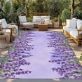 thumbnail image 2 of Purple Lavender Outdoor Rug for Patio/Deck/Porch, Non-Slip Large Area Rug 5 x 7 Ft, Spring Watercolor Wild Flowers Plant Indoor Outdoor Rugs Washable Area Rugs, Reversible Camping Rug Carpet Runner, 2 of 8