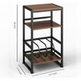 thumbnail image 3 of Record Player Stand with Album Storage - Retro Style End Table for Living Room, 3 of 7