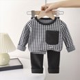 thumbnail image 2 of masbird Little Big Boys Girls Pajamas Set Kids PJs Cotton Fall Winter Sleepwear 6-12 Months 12-24 Months 2t 3t 4t 5t 6t 7t 8t 9t Children(Black,9-10 Y), 2 of 5