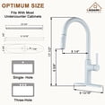 thumbnail image 3 of CASAINC Single Handle Kitchen Faucet with Pull Out Sprayer, Deck Mounted, Matte White, 3 of 4
