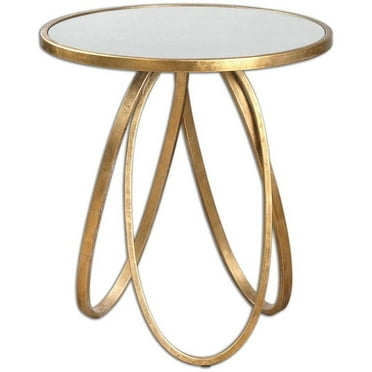 Bowery Hill Contemporary Metal Gold Accent Table