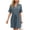 X186-Blue, variant on Censtreet Women's Nightgown Short Sleeve Nightshirts Comfy Soft Pajama Sleep Dress Collar Home Short Sleepshirts