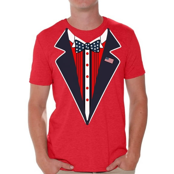 Tuxedo Tshirt - Graphic Tees for Men - American Flag Shirt