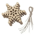 thumbnail image 1 of 10 figuras de madera lisas para manualidades, adornos navideños para colgar en el árbol de Navidad, 1 of 7