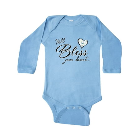 

Inktastic Well Bless your Heart with Calico Print Gift Baby Boy or Baby Girl Long Sleeve Bodysuit