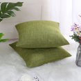 thumbnail image 3 of PiccoCasa Blank Cotton Linen Throw Pillow Covers 18"x18" Decor Cushion Covers Set of 2, Green, 3 of 8