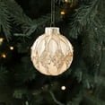 thumbnail image 4 of Elainilye 3" Champagne Gold Ball Christmas Tree Ornament Electroplated Hanging Decoration for Holiday Decor, 4 of 6