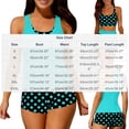 thumbnail image 3 of LYEAA 3 Piece Tankini Swimsuits for Women Bathing Suit Crossed Belly Control Swimming Sets Modest Swimwear, 3 of 9