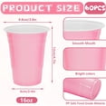 thumbnail image 2 of JJEAN-60Pcs Halloween Witch and Princess Plastic Cups 16oz Pale Pink Rose Green Plastic Cup 3 Colors Disposable Cup for Witch Party Summer Supplies, 2 of 4