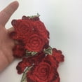 thumbnail image 3 of Toystoory 2019 parches de busto con cuello en forma de flor bordado 3D accesorio de parches de poliéster para ropa gran oferta Tela de costura y artesanía rojo, 3 of 5