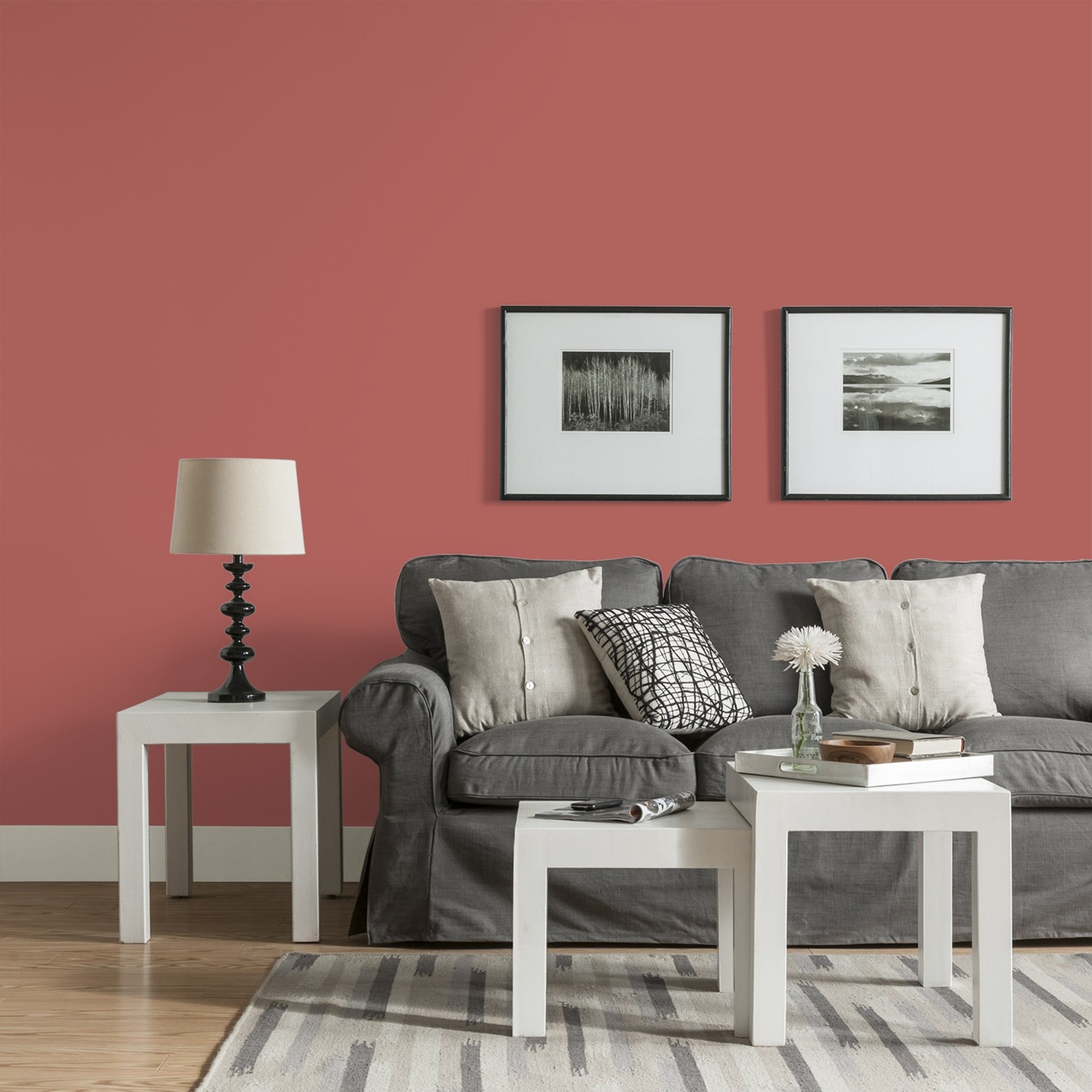 Glidden One Coat Sienna Red / Red Eggshell Interior Paint with Primer, 1 Gallon