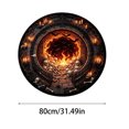 thumbnail image 3 of 3D Halloween Round Rug Fire Gate Skull Bone Candle Design Velvet Non- Washable Area Rug for Halloween Party 31.5 in H, 3 of 6
