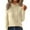 Beige, variant on Ladies' Casual Solid Color Knitted Raglan Hooded Sweatshirt for Sporty and Relaxed Looks, Ideal for Layering,Beige,L