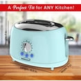 thumbnail image 2 of Brentwood Cool-Touch Tostadora Retro de 2 Rebanadas con Ranuras Extra Anchas (Azul), 2 of 5