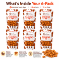 thumbnail image 2 of AviNuts Butter Toffee Cashews, Sweet & Crunchy Toffee Coated Cashews, 6 Pack Single Serve Snack Packs, 2.5 oz Each (Total 15 oz), 2 of 6