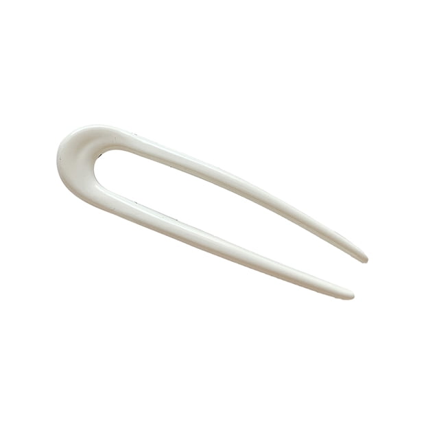 Qarigey Palillos para el cabello en forma de U, moda para chicas, elegante horquilla hecha a mano para mujeres, soporte ligero, accesorios para la cabeza Accesorio para el cabello Blanco Qarigey AP011005-02B