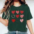 thumbnail image 5 of Womens Short Sleeve Tops Dgankt Women's Valentine's Day Short Sleeve T-Shirt Letter Printed Solid Color Tops Short Sleeve Round Neck Tops/Shirts, 5 of 6