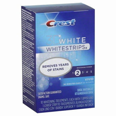 Crest 3D White Vivid Whitestrips, 10ct
