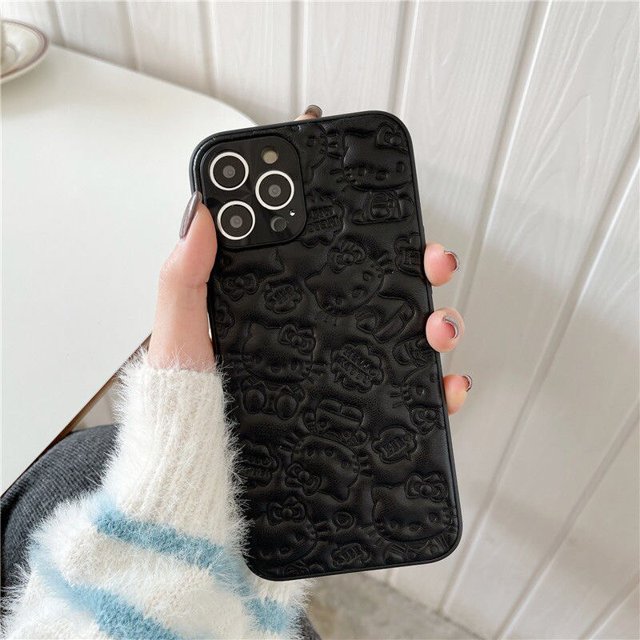 New Hello Kitty Cute Case Phone Cases For iPhone 14 13 12 11 Pro Max Mini XR XS MAX 8 X 7 SE 2022 Cartoon Leather Cover xuanjing unisex