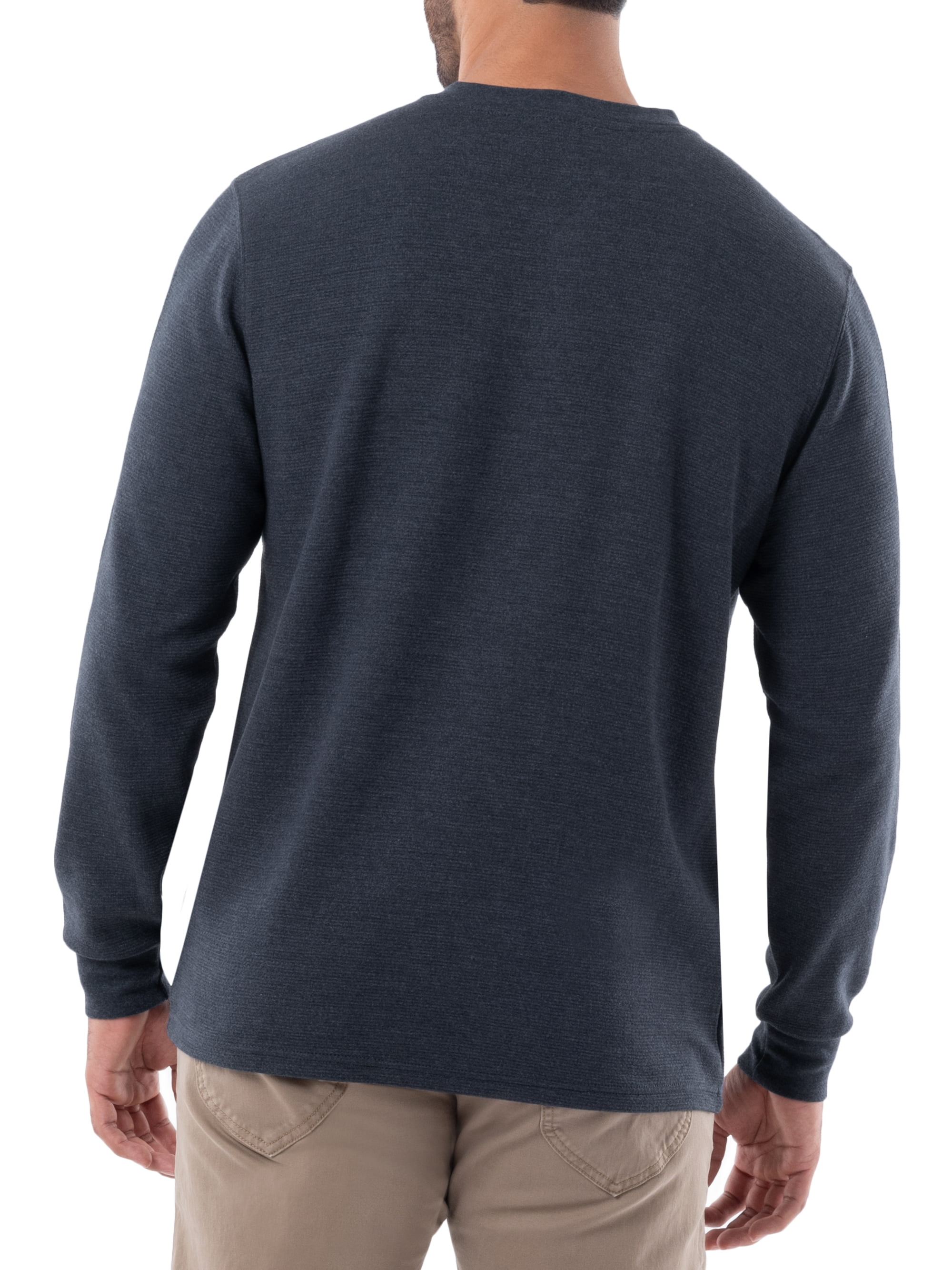 Stanley Men's Long Sleeve Pocketed Henley Shirt, Blue Stone, 2X-Large