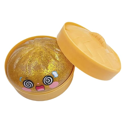 karymi Cute Colorful Dumpling Squeeze Dough Ball Steamed Stuffed Bun with Steam Basket Dumpling Slow Rising Squeeze Ball Soft Big Bun Decompression Gadget Apartment Decor