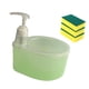 thumbnail image 3 of Dispensador de jabón de cocina con soporte para estropajo, dispensador con bomba de jabón líquido multiusos para encimera de cocina Verde, 3 of 9