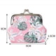 thumbnail image 3 of (#2) Monedero de 2 piezas para mujer, monederos de piel sintética con Monedero con cierre de doble broche, diseño floral, para cambio y monedas, para guardar dinero en efectivo, monedas y llaves, 3 of 5
