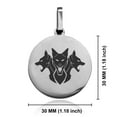thumbnail image 2 of Stainless Steel Mythical Cerberus Head Round Medallion Keychain Circle Ring, 2 of 2