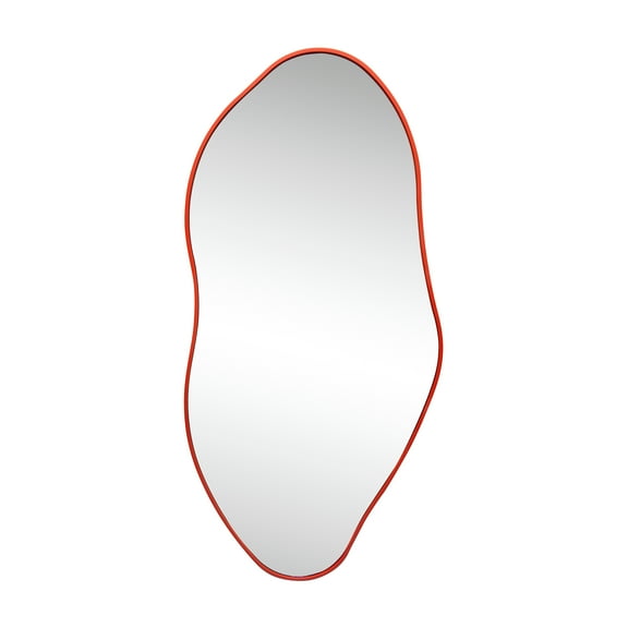 JONATHAN Y MIR200A Everly 20 in. W x 42 in. H Large Irregular Framed Decorative Wall Mirror, White