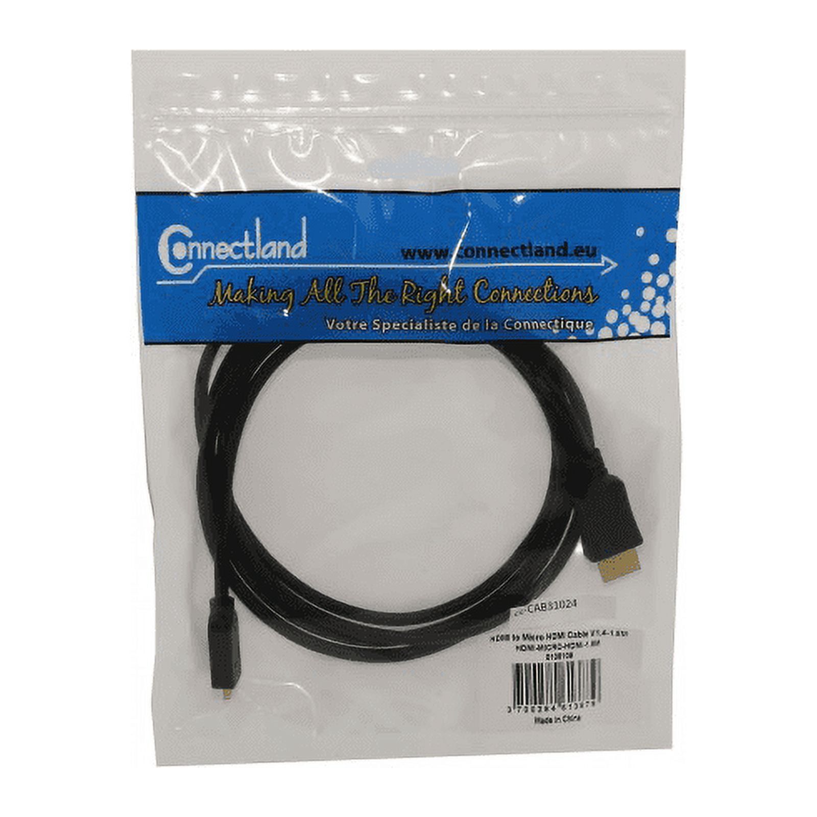 1.8-Meter HDMI Male to Micro HDMI Male Cable, V1.4, 30AWG