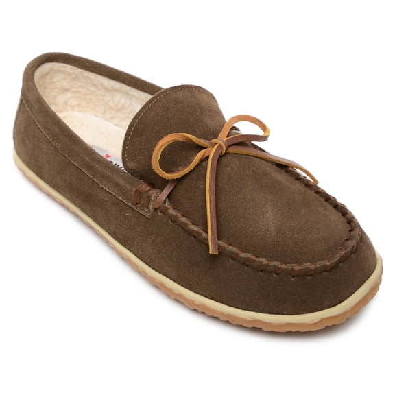 Minnetonka Men's Tomm Suede Leather Moccasins 9 M Autumn Brown