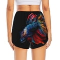 thumbnail image 4 of Goofa Colorful Betta Fish Printed Women 2 in 1 Running Shorts,Quick Dry Athletic Workout Shorts,High Waisted Athletic Shorts with Liner Pockets-XX-Large, 4 of 9