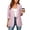 Pink women striped blazer a1, variant on thefmos Women Fall Winter Striped Long Sleeve Button Down Open Front Casual Blazer Basic Work Office Blazer Tops, Pink M