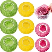 24Pcs Bowl Covers Reusable,Plastic Bowl Covers with Elastic,Reusable Plastic Bowl Covers,Proofing Cover for Kitchen Picnic Outdoors,Reusable Food Wrap