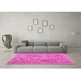 thumbnail image 3 of Ahgly Company Indoor Round Abstract Pink Contemporary Area Rugs, 5' Round, 3 of 4